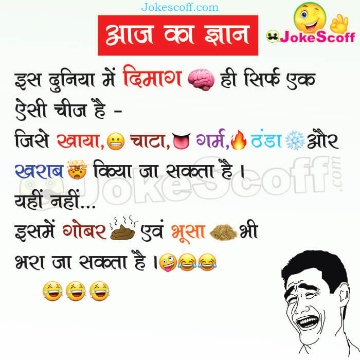 Brain Jokes in Hindi for WhatsApp and Facebook