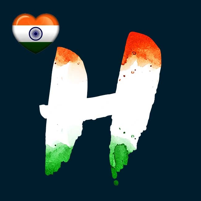H Name Indian Flag Image Hd