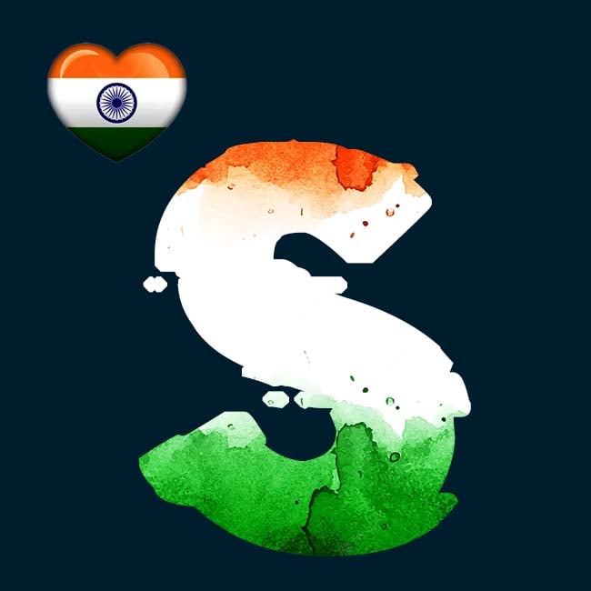 S Name Indian Flag Image Hd