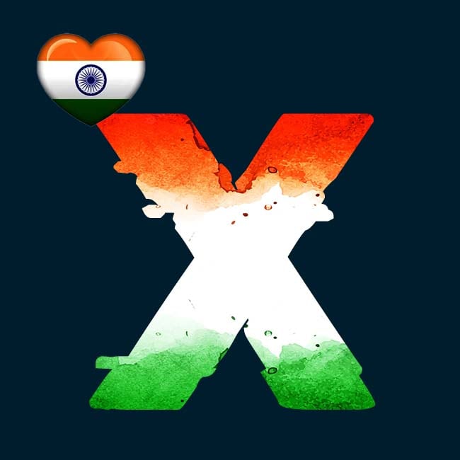 X Name Indian Flag Image Hd